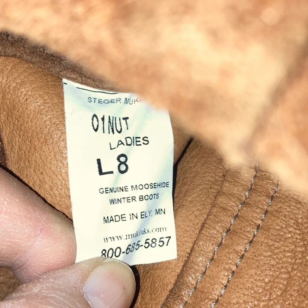 Steger Mukluks Tan Suede Winter Boots 8‎